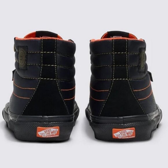 Vans Skate Sk8-Hi Reissue X Spitfire Black and Flame Orange High-Top Sneakers - Picture 5 of 8